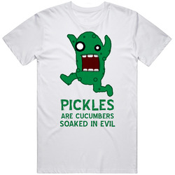 Pickles Are Evil Funny 2 Mens Soft Cotton Tee T Shirt