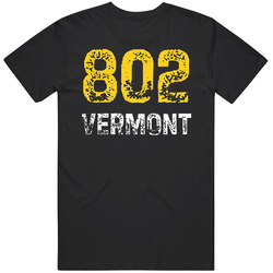 Area Code 802 Vermont Mens Soft Cotton Tee T Shirt
