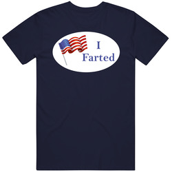 I Farted Sticker I Voted Sticker Parody Mens Soft Cotton Tee T Shirt
