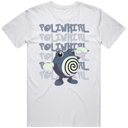 Poliwhirl Pokemon Video Game Movie Cartoon Character Fan Mens Soft Cotton Tee T Shirt