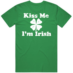 Kiss Me Im Irish Mens Soft Cotton Tee T Shirt