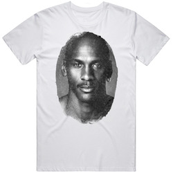 Michael Jordan Black White Portrait Mens Soft Cotton Tee T Shirt