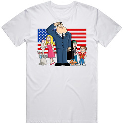 American Dad Funny Tv Cartoon Mens Soft Cotton Tee T Shirt