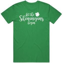 Let The Shenanigans Begin St Patricks Day Party Lovers Mens Soft Cotton Tee T Shirt