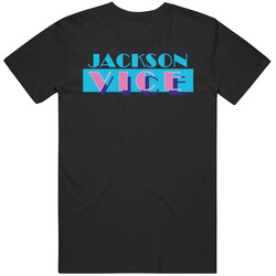 Jackson Miami Vice Parody Retro Tv Show Mens Soft Cotton Tee T Shirt