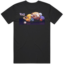Friends Of Pluto Poor Pluto Black Mens Soft Cotton Tee T Shirt