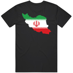 Iran Country Flag Silhouette Patriotic Nationality Mens Soft Cotton Tee T Shirt