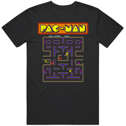 Pac Man 1980 Best Video Games Of All Time Mens Soft Cotton Tee T Shirt