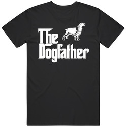 Sussex Spaniel  Custom Dog Breed The Dogfather Black Mens Soft Cotton Tee T Shirt