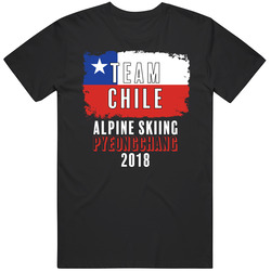 Team Chile Alpine Skiing Pyeongchang 2018 Olympic Mens Soft Cotton Tee T Shirt