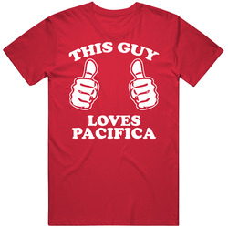 This Guy Loves Pacifica Custom Mens Soft Cotton Tee T Shirt