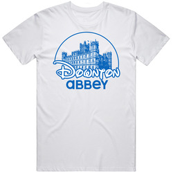 Downton Abbey Castle House Disney Logo Parody Tv Movie Fan Mens Soft Cotton Tee T Shirt