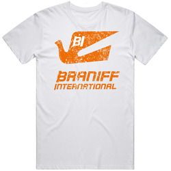 Braniff International Airlines Classic Logo Aviation Fan Cool Distressed Look Vintage Retro Essential Gift Mens Soft Cotton Tee T Shirt
