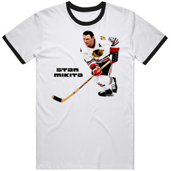 Stan Mikita Hockey Player Legend Mens Soft Cotton Tee T Shirt