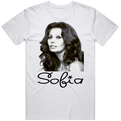 Sofia Loren Actress Classic Mens Soft Cotton Tee T Shirt