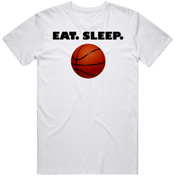 Eat Sleep Basketball Mens Soft Cotton Tee T Shirt