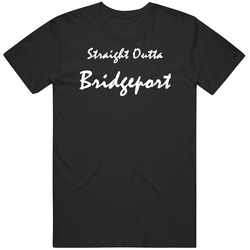Bridgeport Straight Outta Gangsta Bridgeport Custom Mens Soft Cotton Tee T Shirt