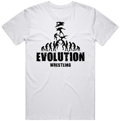 Funny Evolution Of Wrestling Mens Soft Cotton Tee T Shirt