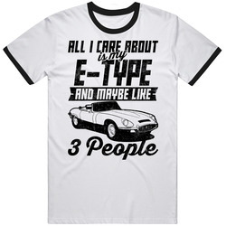Jaguar E-type All I Care About Is Maybe 3 People Worn Look Mens Soft Cotton Tee T Shirt