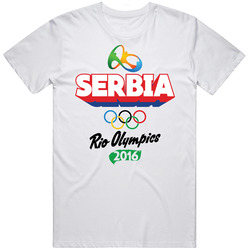 Serbia Rio 2016 Summer Olympic Games Sports Fan Mens Soft Cotton Tee T Shirt