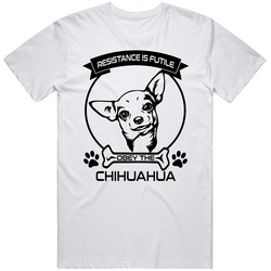 Chihuahua Resistance Is Futile Obey The Dog Animal Lovers Mens Soft Cotton Tee T Shirt
