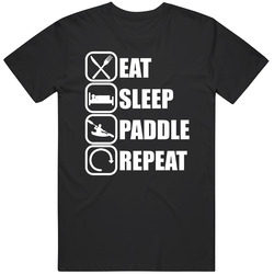 Eat Sleep Paddle Repeat Paddle Board Mens Soft Cotton Tee T Shirt