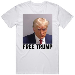 Free Trump Mugshot Mens Soft Cotton Tee T Shirt