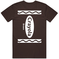 Dark Chocolate Brown Crayola Mens Soft Cotton Tee T Shirt