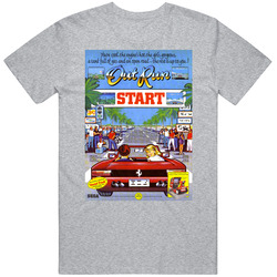 Out Run Arcade Racing Retro Video Game Gamer Fan Mens Soft Cotton Tee T Shirt