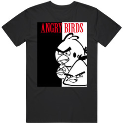 Scarface Poster Angry Birds Video Game Mens Soft Cotton Tee T Shirt