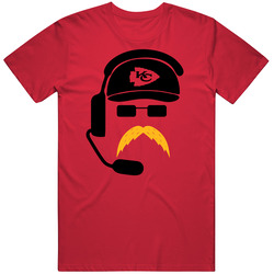 Andy Reid Kansas City Moustache Fan Mens Soft Cotton Tee T Shirt