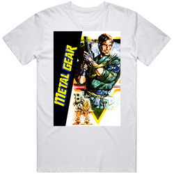 Metal Gear Retro Nintendo Game t-shirt gamer geek nerd swag Mens Soft Cotton Tee T Shirt