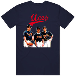 Braves Dynasty Avery Glavin Smoltz Mens Soft Cotton Tee T Shirt