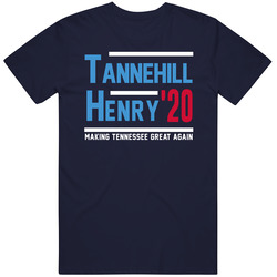 Ryan Tannehill Derrick Henry For Prez Tennessee Football Duo Fan Mens Soft Cotton Tee T Shirt