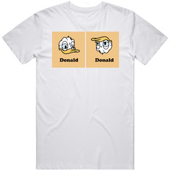 Donald Trump Upside Down Donald Duck Funny Mens Soft Cotton Tee T Shirt