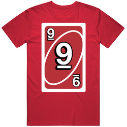Nine 9 Red Uno Card Game Fan Halloween Fancy Dress Mens Soft Cotton Tee T Shirt