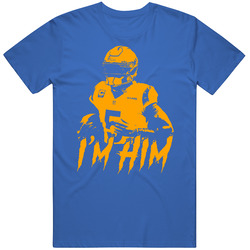Jalen Ramsey I'm Him Yellow On Blue Mens Soft Cotton Tee T Shirt
