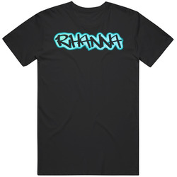 Rihanna Logo Pop Music Singer Mens Soft Cotton Tee T Shirt