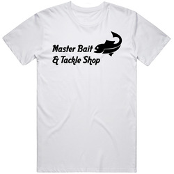 Master Bait Tackle Shop Fishing Sex Humor White Mens Soft Cotton Tee T Shirt