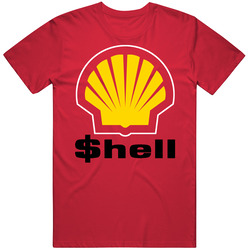 Shell Logo Funny Mens Soft Cotton Tee T Shirt