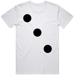 Dice Number 3 Funny Group Halloween Costume Mens Soft Cotton Tee T Shirt