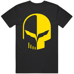 Corvette C7r C6r Racing Skull Logo Retro Graphic Unisex Cotton Black Mens Soft Cotton Tee T Shirt