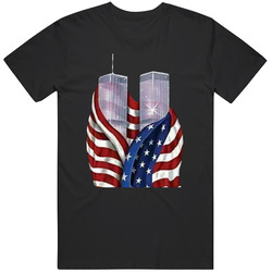 Twin Towers Tribute Mens Soft Cotton Tee T Shirt