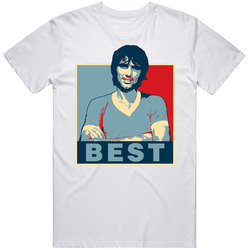 George Best Hope Manchester Soccer Mens Soft Cotton Tee T Shirt