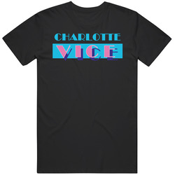 Charlotte Miami Vice Parody Retro Tv Show Mens Soft Cotton Tee T Shirt