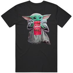 Baby Yoda The Child Mandalorian Cheerwine Soda Pop Drink Mens Soft Cotton Tee T Shirt