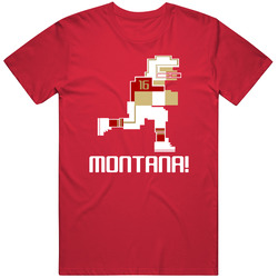 Joe Montana Tecmo Bowl San Francisco Football Athlete Fan Mens Soft Cotton Tee T Shirt