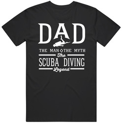 Dad The Man The Myth The Scuba Diving Legend Sports Lovers Father's Day Mens Soft Cotton Tee T Shirt