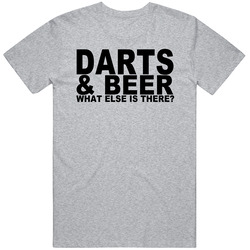 Funny Darts And Beer What Else Is There Mens Soft Cotton Tee T Shirt