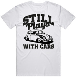 1965 Volkswagen Beetle Still Plays With Cars Cool Car Mens Soft Cotton Tee T Shirt